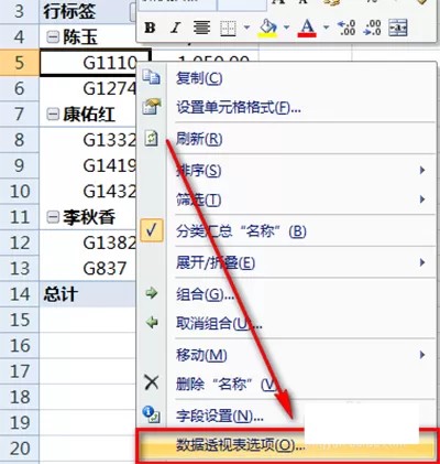 怎么在excel2010中制作数据透视表?