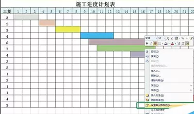 怎么在Excel2010中制作施工进度图表?