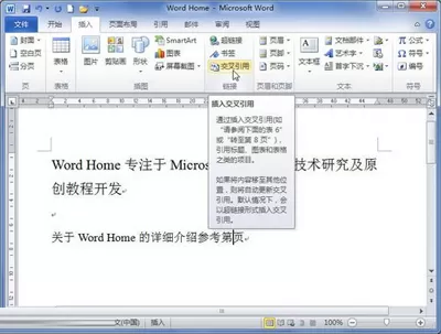在Word2010中设置书签的交叉引用的图文教程
