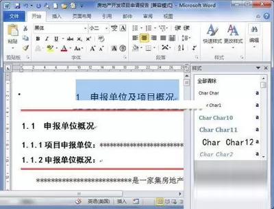 Word2010样式窗格的详细介绍