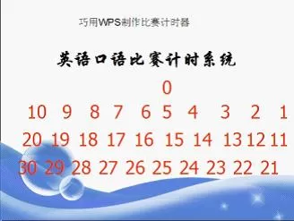 如何使用WPS演示制作比赛计时器?