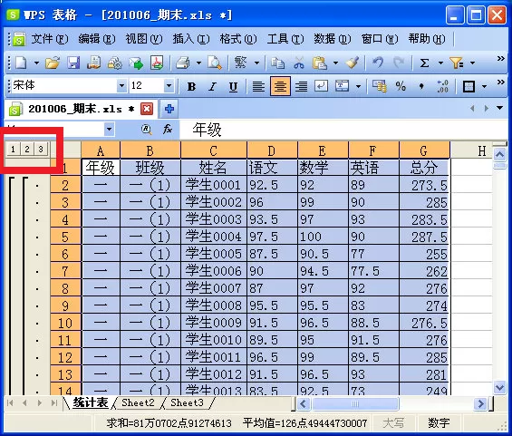 如何在WPS表格中制作期末学生成绩检测汇总表?