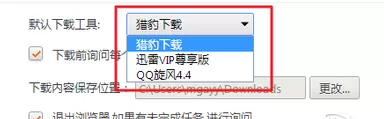 怎么修改猎豹浏览器默认下载工具?