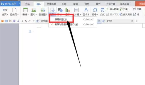 在wps文字中如何添加截屏?
