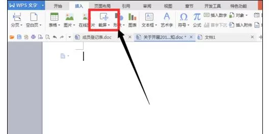 在wps文字中如何添加截屏?