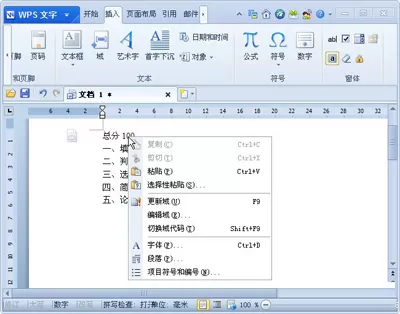 wps如何使用文字型窗体?使用文字型窗体的方法