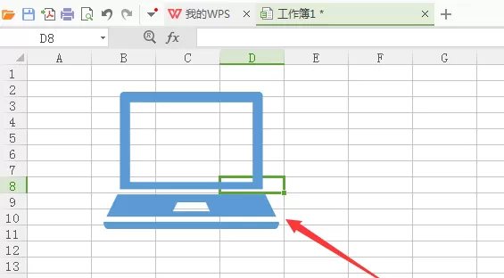 WPS表格怎么绘制笔记本电脑图形?