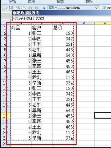 wps表格怎么制作数据透析表?制作数据透析表的方法
