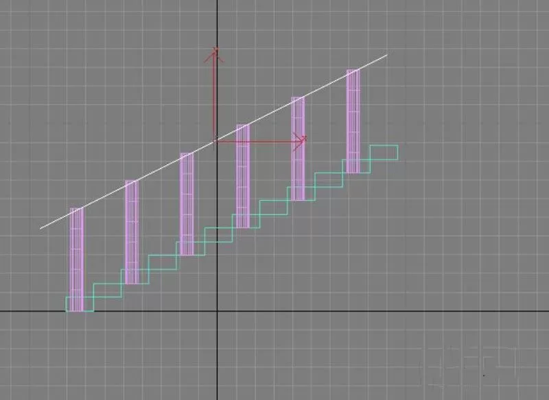 怎么使用3dmax阵列工具制作楼梯模型?