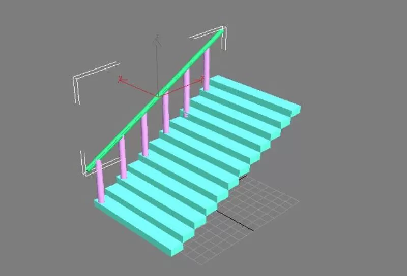 怎么使用3dmax阵列工具制作楼梯模型?
