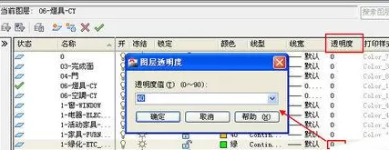 如何使用AutoCAD设置图形的透明度?