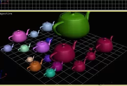 如何在3dmax中按照颜色快速选择物体模型?