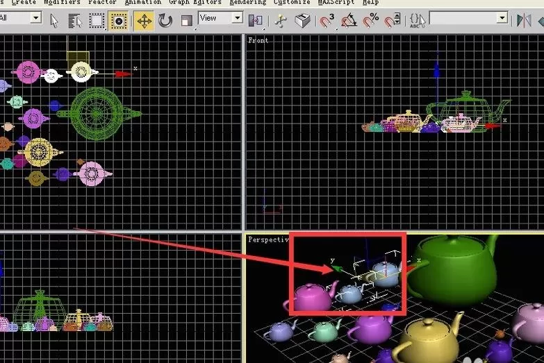 如何在3dmax中按照颜色快速选择物体模型?