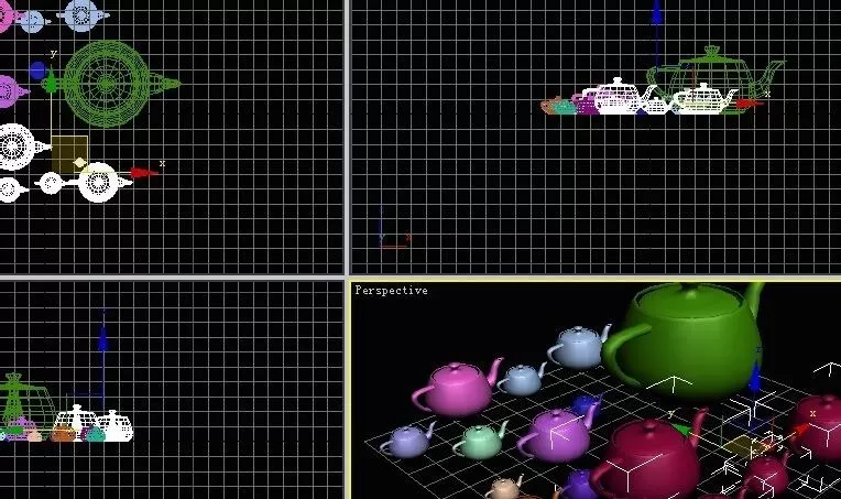 如何在3dmax中按照颜色快速选择物体模型?