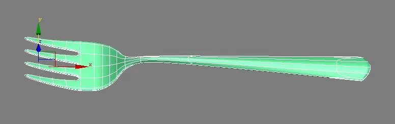 如何在3DMAX这制作一个叉子建模?