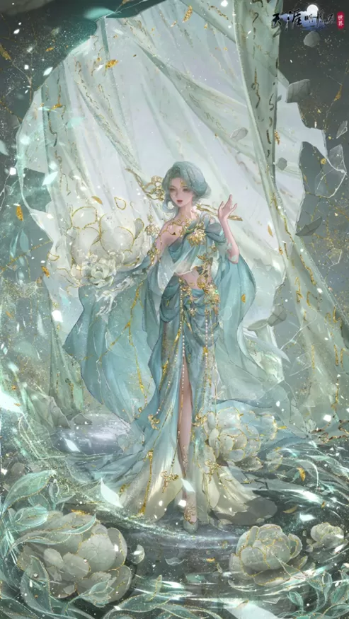 天刀手游全新汝窑文物主题外观登场~雨停之后,一起坠入一场天青色的梦境吧!