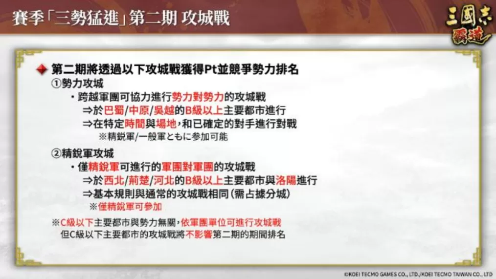 《三国志 霸道》赛季「三势猛进」!新兵科,LR 武将于 6 月更新登场