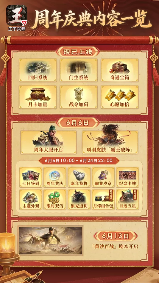 《王于兴师》周年庆典6月6日开启，一载同行，共赴盛典！
