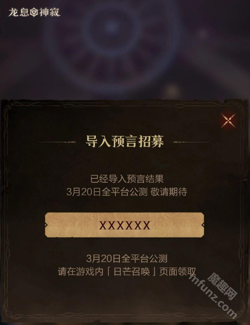 龙息神寂预言码怎么导入?