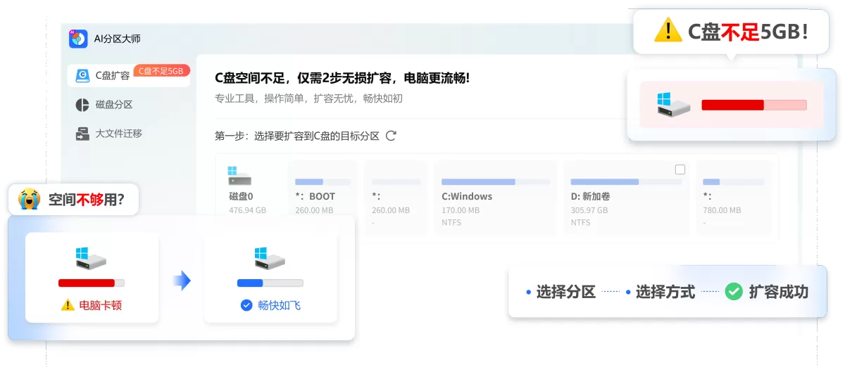 金舟AI分区大师