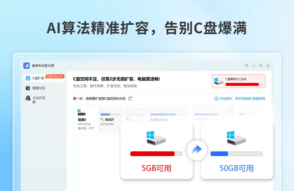 金舟AI分区大师