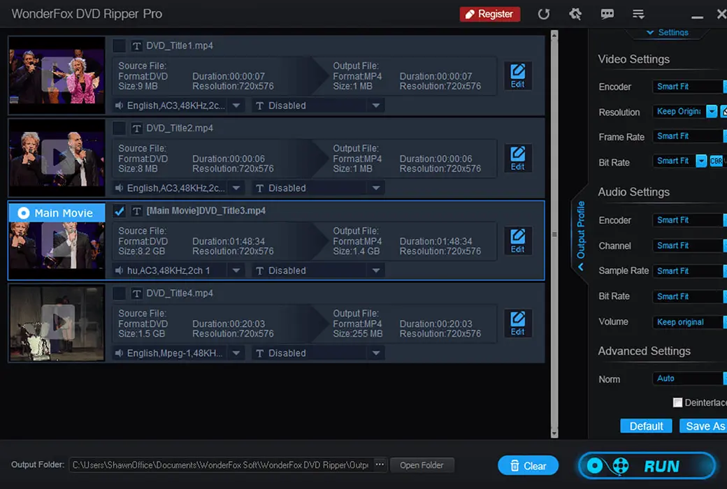 WonderFox DVD Ripper PRO DVD 视频转换抓取软件截图