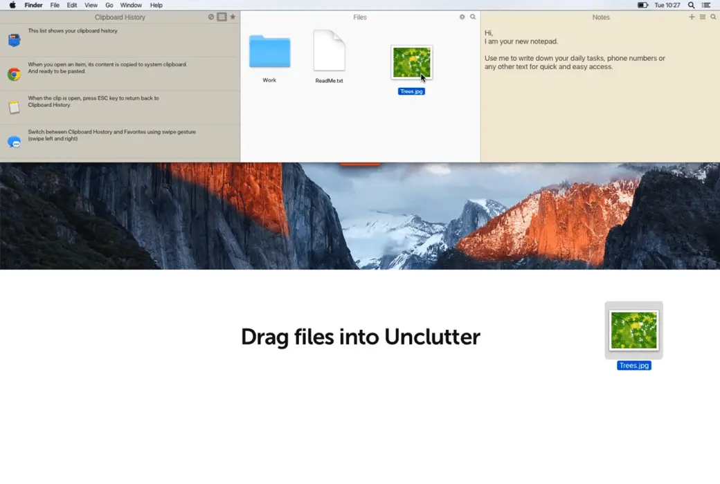 Unclutter for Mac 桌面整理暂存新方案工具截图