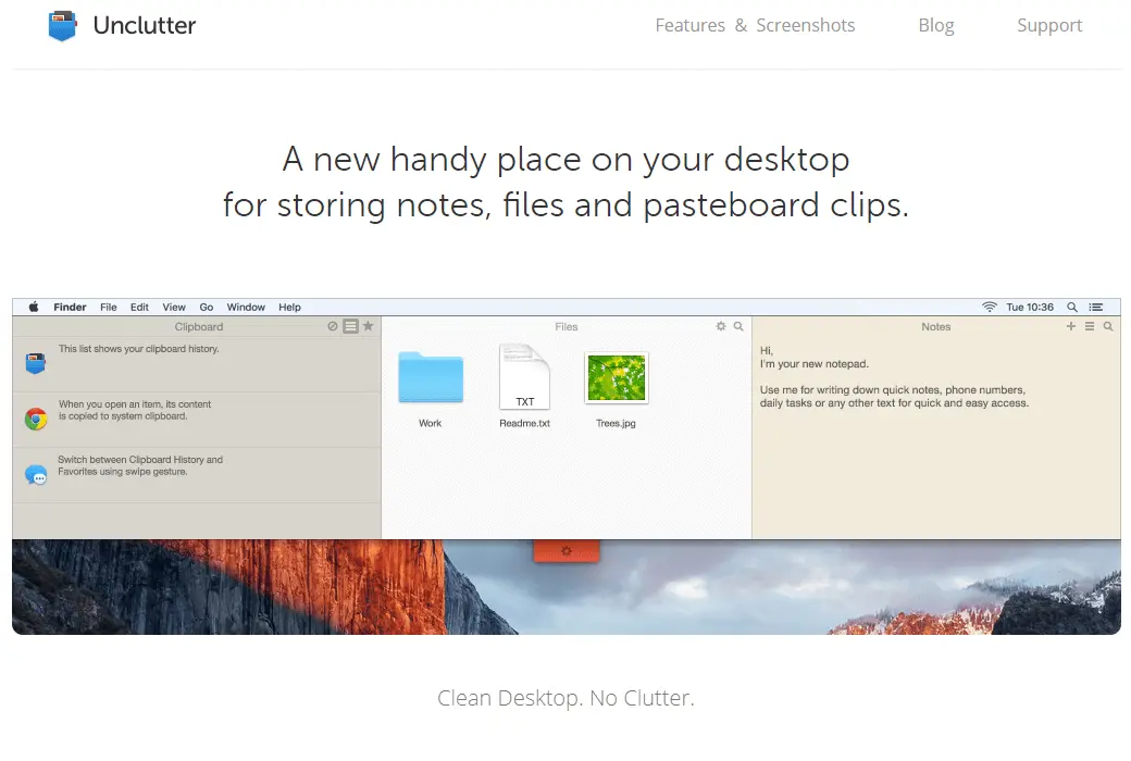 Unclutter for Mac 桌面整理暂存新方案工具截图