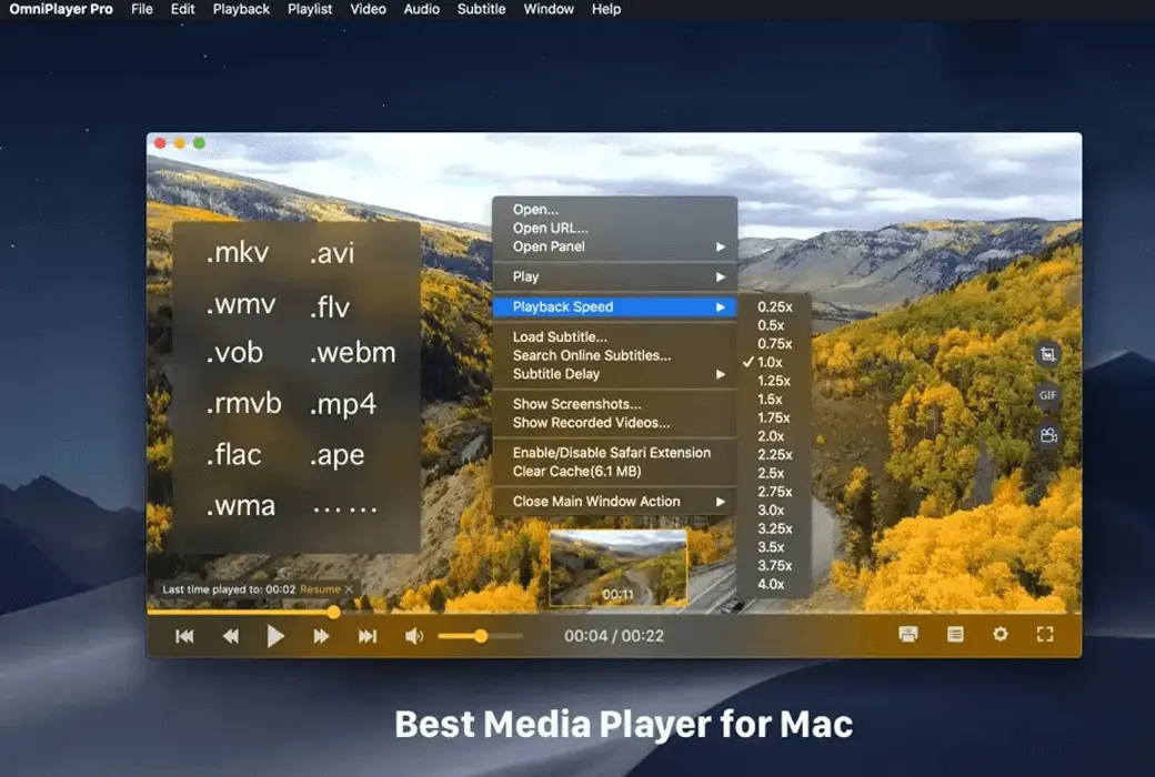 OmniPlayer Mac 苹果全能视频播放器软件截图
