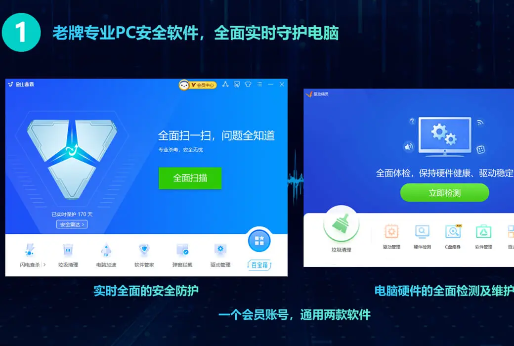 金山毒霸 - 病毒防护 垃圾清理杀毒软件 会员版截图