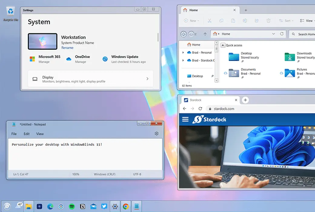 WindowBlinds 11 自定义 Windows 窗口样式工具软件截图