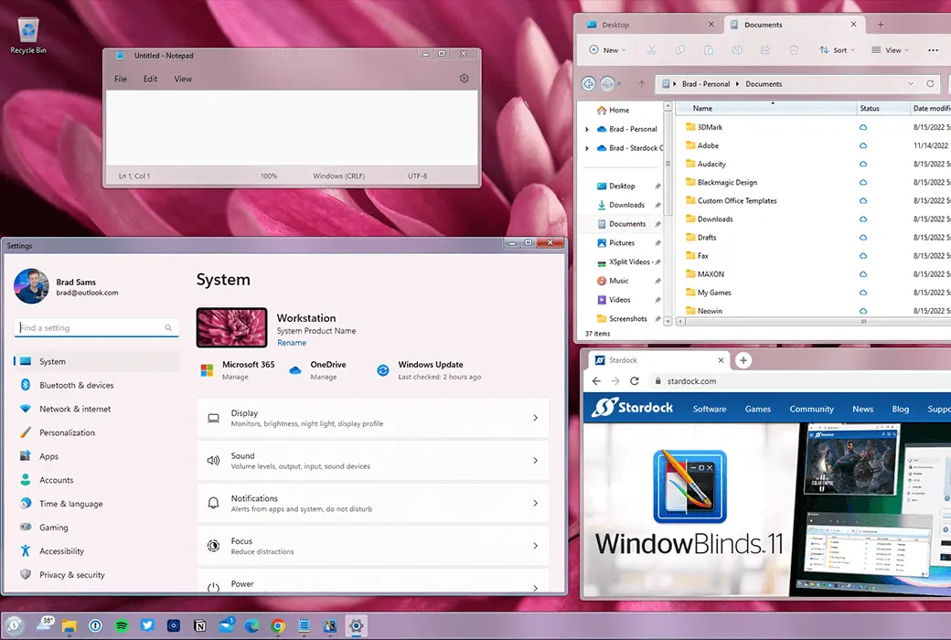 WindowBlinds 11 自定义 Windows 窗口样式工具软件截图