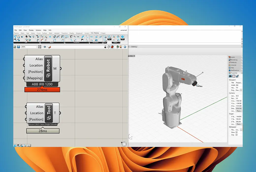 HAL Robotics Framework for Grasshopper 机器人仿真软件截图