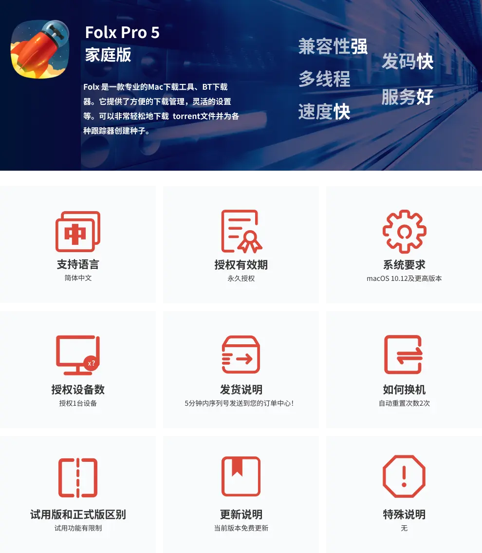 Folx Pro 5 for mac (Mac专用的下载器) 简体中文