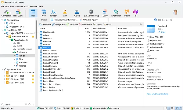 Navicat  for SQL Server(数据库管理工具)