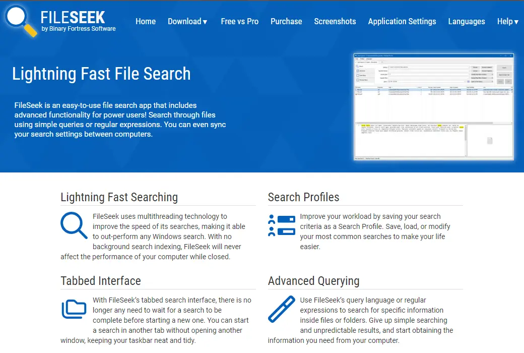 FileSeek 文件内容快速搜索工具软件截图