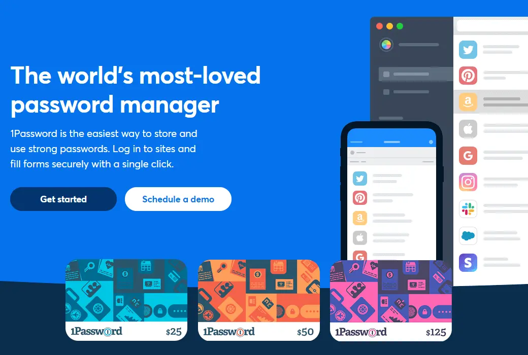 1Password 密码管理器填表工具软件截图