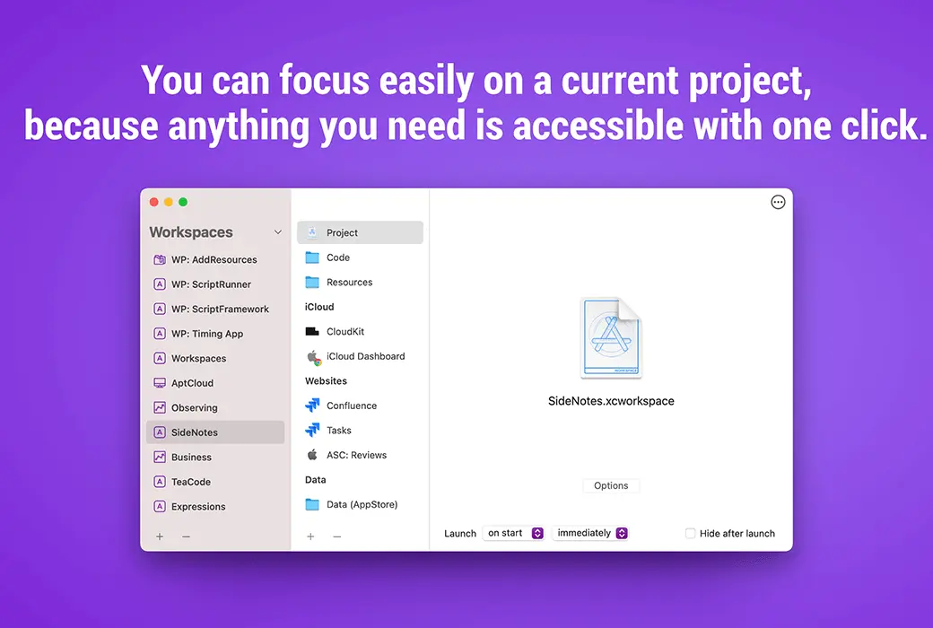 Workspaces 2 项目工作区整理资源文件数据工具软件截图