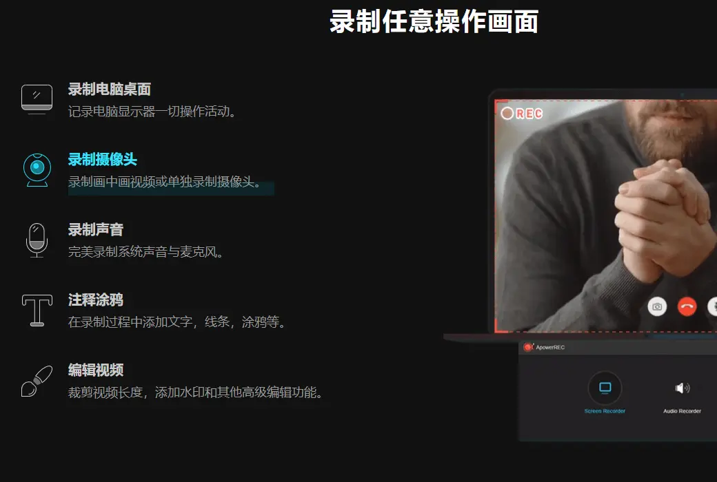 Apowersoft 傲软录屏多平台录屏工具软件截图
