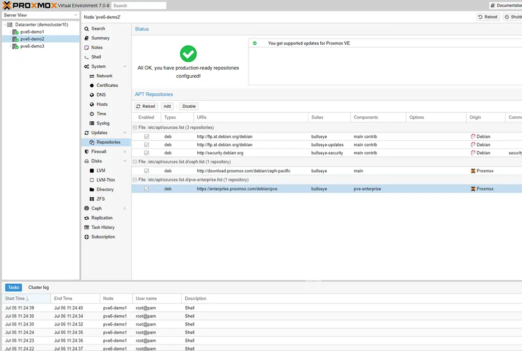 Proxmox VE 专业虚拟化环境系统截图
