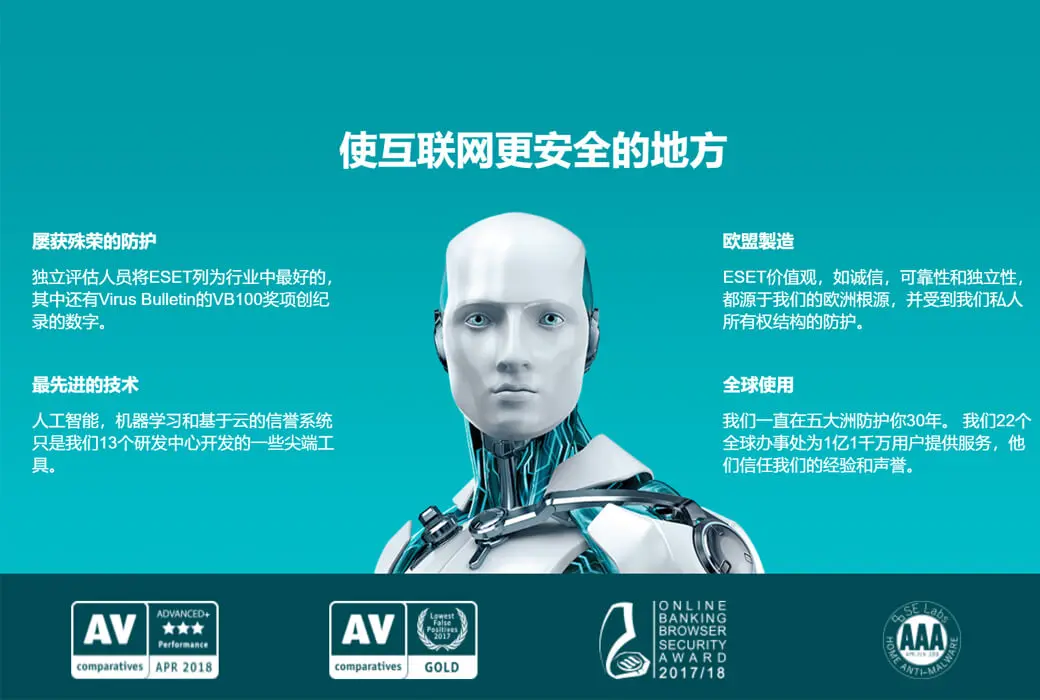 ESET NOD32 互联网安全软件和防毒软件截图