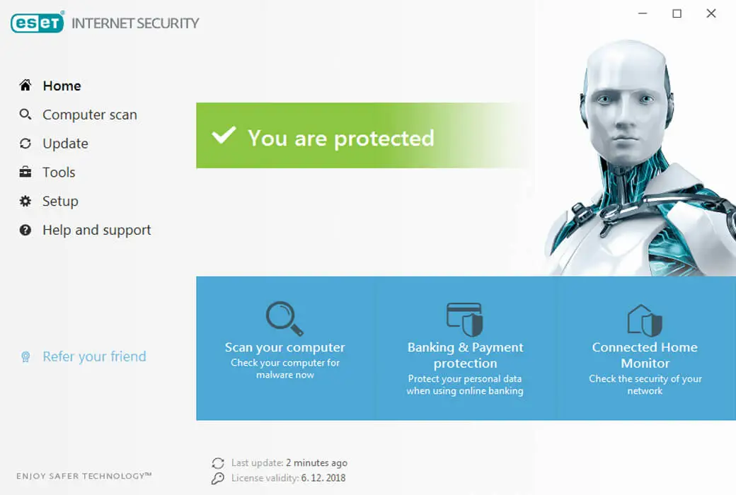 ESET NOD32 互联网安全软件和防毒软件截图