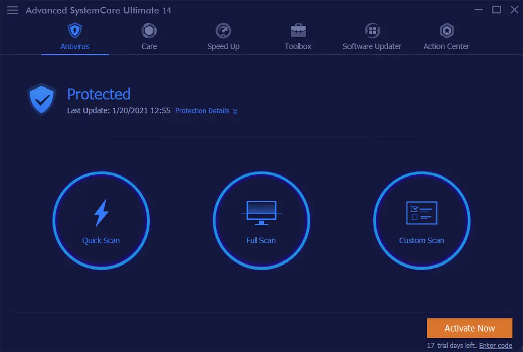 Advanced SystemCare Ultimate 清理优化杀毒软件截图