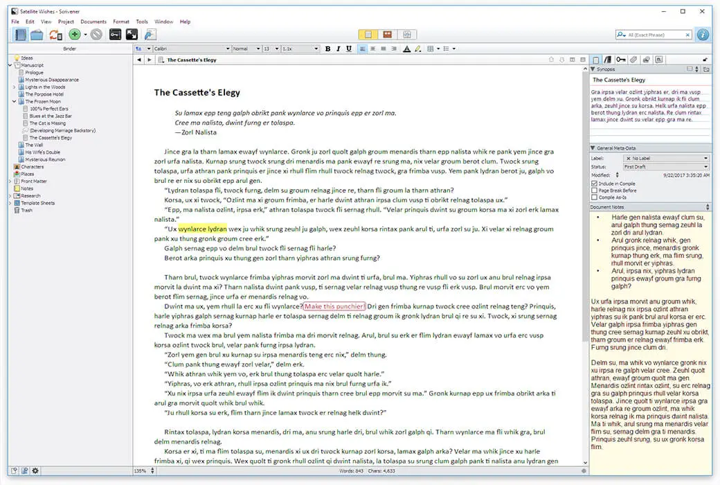 Scrivener 3 论文/小说写作工具神器截图