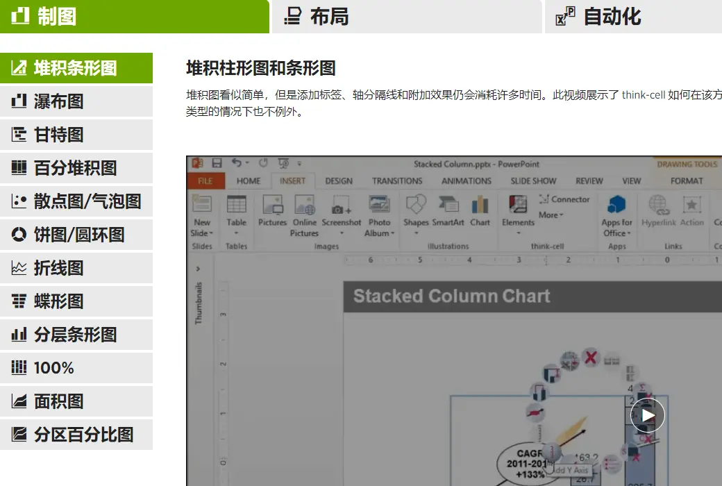 think-cell – 专业 PowerPoint PPT 图表插件软件截图