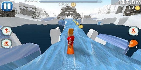 滑板闯关吃金币的游戏