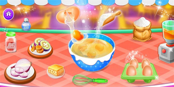 女生玩的烹饪游戏