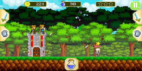 手机横版像素闯关游戏