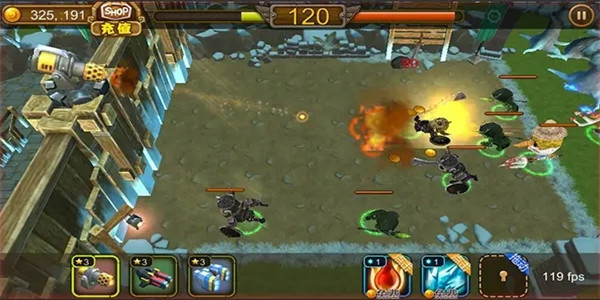 有机枪大炮的塔防游戏