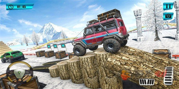 在山地中竞速比赛的游戏